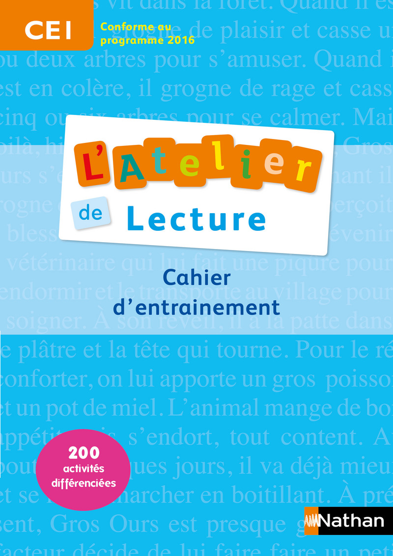 L'Atelier De Lecture CE1 - Cahier D'activités - 9782091224374 ...