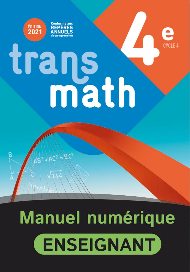 Manuel De Maths En Ligne 4eme Transmath 4e - Manuel numérique enseignant - 9782091319582 | Éditions Nathan