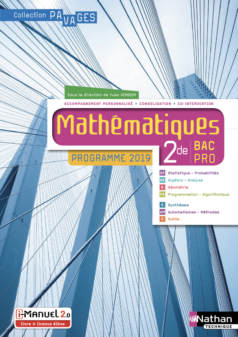 Livre Maths Terminale Bac Pro Corrigé Mathématiques - 2de Bac Pro - Livre + licence numérique i-Manuel 2.0 -  9782091650777 | Éditions Nathan