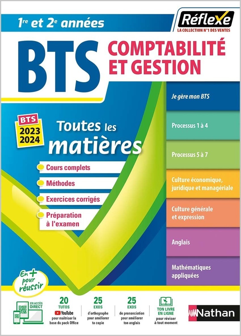 Toutes les matières BTS CG Réflexe Examens 20232024 Livre