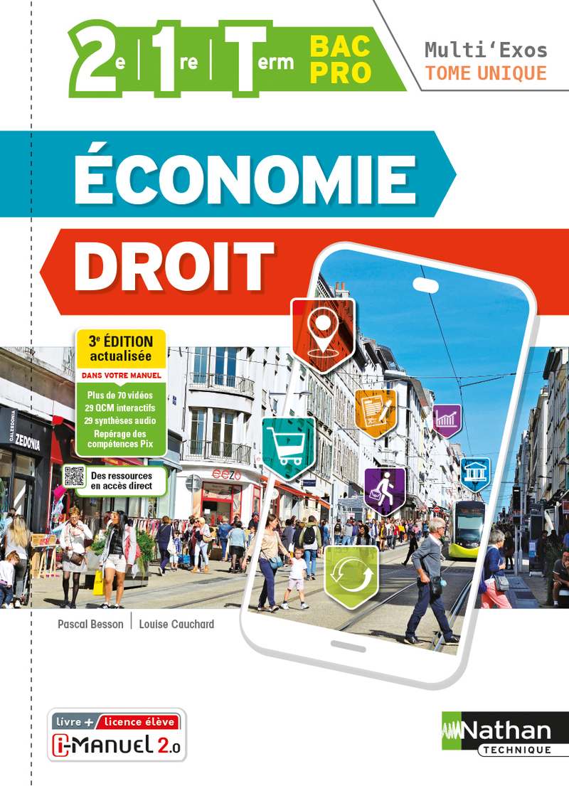 Économie-Droit 2de/1re/Tle Bac Pro Tertiaires - Livre + licence numérique  i-Manuel 2.0 - 9782091676128