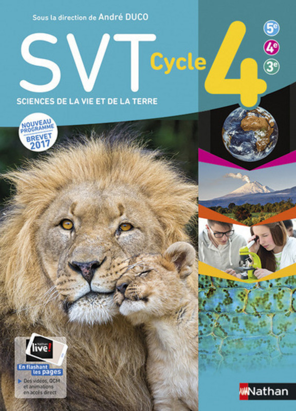 SVT cycle 4 Éd 2017 SVT Collège Livre élève 