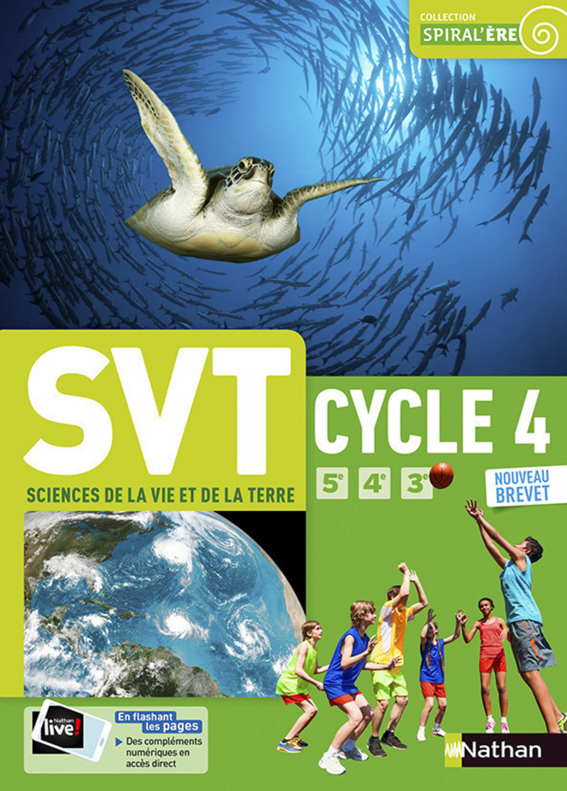 Le Livre Scolaire Cycle 4 Svt SVT Cycle 4 - Livre de l'élève - 9782091712697 | Éditions Nathan