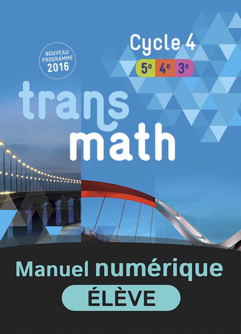 Manuel De Maths 4eme En Ligne Nathan Transmath Cycle 4 - Manuel numérique élève - 9782091144948 | Éditions Nathan