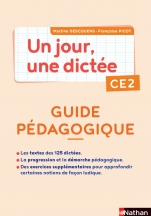 Un jour, une dictée - Guide pédagogique + 1 cahier corrigé CE2 