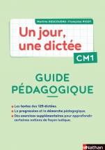 Un jour, une dictée - Guide pédagogique + 1 cahier corrigé CM1 
