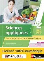 Sciences appliquées - 2de Bacs Pro Cuisine & Commercialisation et Services en Restauration