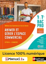 Animer et gérer l'espace commercial - Opt A - 1re/Tle Bac Pro Métiers du Commerce et de la Vente