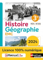 Cahier Histoire Géographie EMC - 3e Prépa Métiers