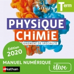 Physique-Chimie Sirius - Terminale - Manuel - 2020