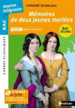 Mémoires de deux jeunes mariées de Balzac - BAC Français 1re 2025 - Parcours : Raison et sentiments - voie technologique - édition intégrale prescrite - Carrés Classiques ?uvres Intégrales