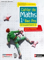 Cahier de maths 1re Bac Pro - Groupement C 