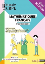 Ebook- Réussir mon CRPE - Concours 2022/2023 - oral compil mathématiques français : leçon