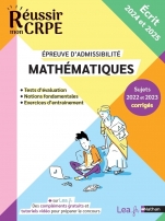 CRPE 2024-2025 Mathématiques écrits épreuve d'admissibilité + sujets corrigés et ressources en ligne