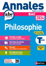 Annales ABC du BAC 2024 - Philosophie Tle - Sujets et corrigés - Enseignement commun Terminale - Epreuve finale Bac 2024