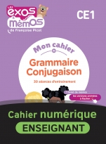 Exos et Mémos CE1 - Mes 30 séances de Grammaire-Conjugaison - Cahier numérique enseignant