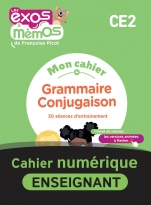 Exos et Mémos CE2 - Mes 30 séances de Grammaire-Conjugaison - Cahier numérique enseignant
