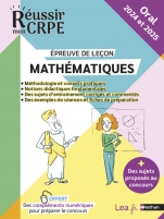 Réussir mon CRPE Mathématiques Oral 2024 et 2025 épreuve de leçon + Offerts, des contenus numériques pour préparer le concours - tutoriels en ligne inclus