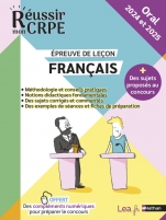 Réussir mon CRPE Français oral 2024 et 2025 épreuve de leçon + Offerts, des contenus numériques pour préparer le concours