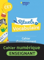 Rituels de vocabulaire - Cahier d'entrainement CE1 - Numérique enseignant