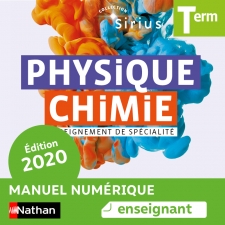 Physique-Chimie Sirius - Terminale - Manuel - 2020 - Manuel Numérique ...